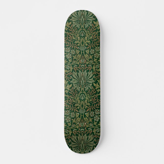 Skateboard Jardin de fleurs de William Morris - Verts (Devant)