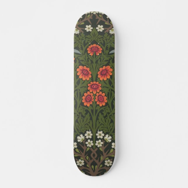 Skateboard Jardin Fleur Classique d'Épine Noire de William Mo (Devant)
