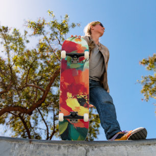Skateboard Jardin floral flamboyant