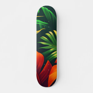 SKATEBOARD JARDIN NATUREL FEUILLES VERTES