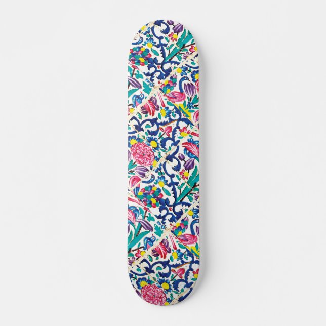 Skateboard Jardin persan floral (Devant)
