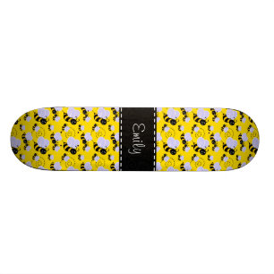 Skateboard Jaune et noir gaffez l'abeille