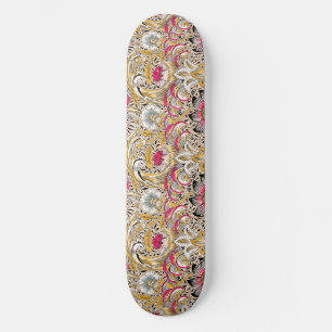 Skateboard Jaune rose vintage Corncockle de William Morris