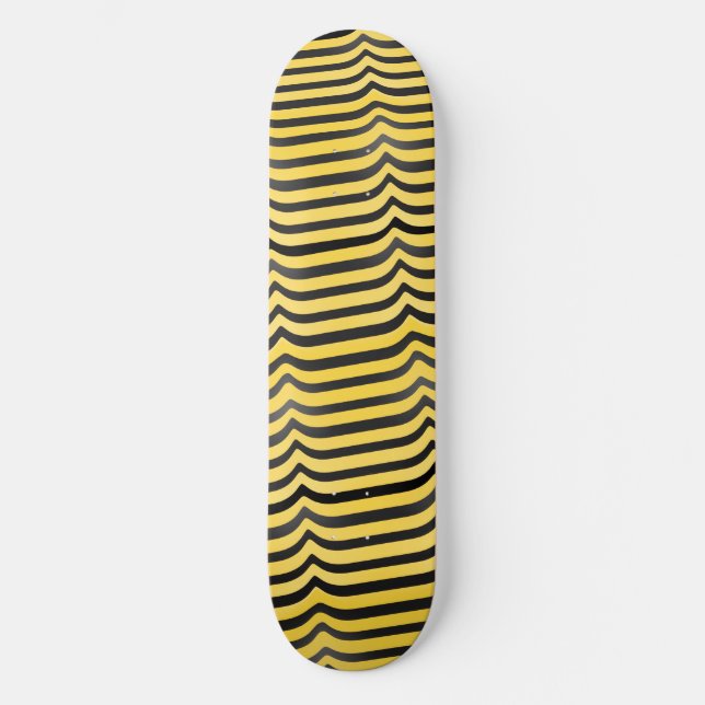Skateboard Jazzy mignonne Bumblebee rayé noir et jaune (Recto)