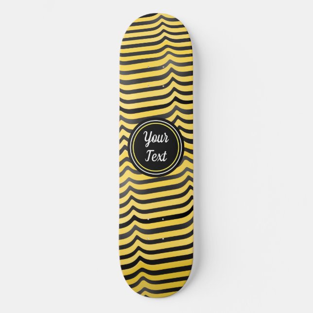 Skateboard Jazzy mignonne Bumblebee rayé noir et jaune (Recto)