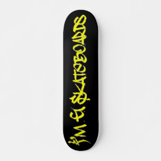 Skateboard Je suis G Skateboards (Stylin BRK Font) - noir/jau