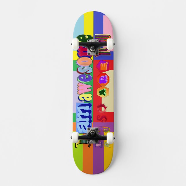 Skateboard Je suis génial et vous aussi (Recto)