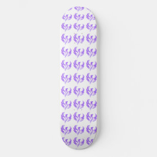 Skateboard Je Suis Oiseau de Feu de la Flamme Violette - Fémi