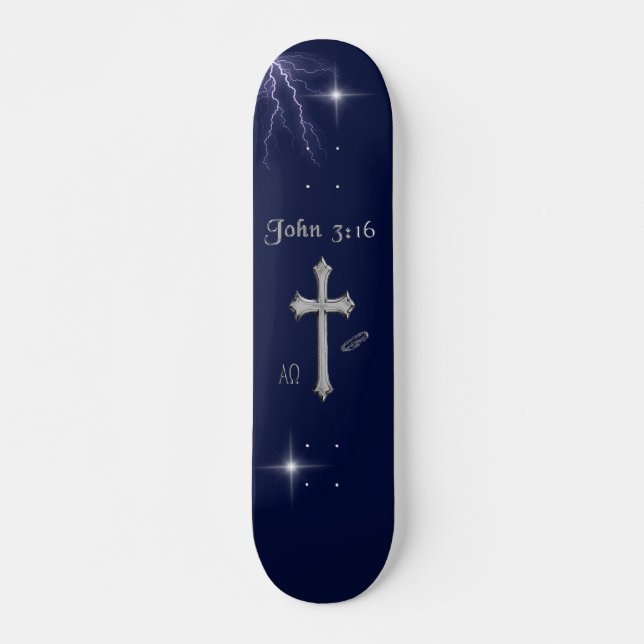 Skateboard Jean 3:16 verset de la Bible (Devant)