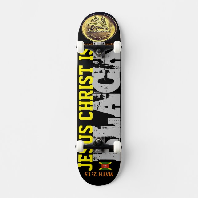 Skateboard JÉSUS EST Patinage NOIR (Recto)