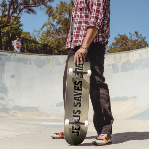 Skateboard Jésus Sauve Bro. Patinage Abstrait Gold Haze