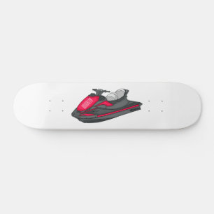 Skateboard Jet ski cartoon illustration