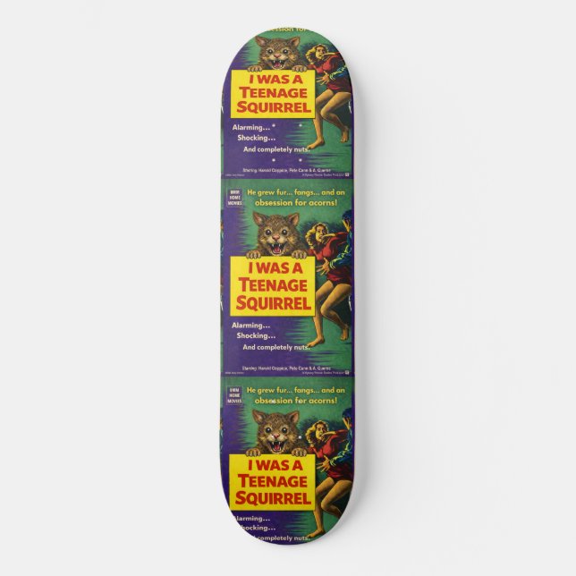 Skateboard J'étais un écureuil adolescent Parodie (Recto)