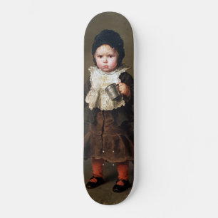 Skateboard Jeune fille avec une coupe vide (Ludwig Knaus)
