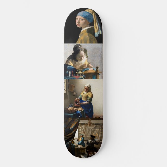 Skateboard Johannes Vermeer - Grille des chefs-d'oeuvre (Recto)