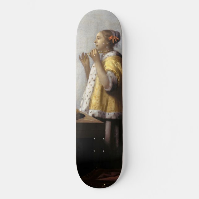 Skateboard Johannes Vermeer - Jeune femme avec collier perle (Recto)