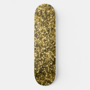 Skateboard Joli Bright Gold Jaune Faux Parties scintillant De
