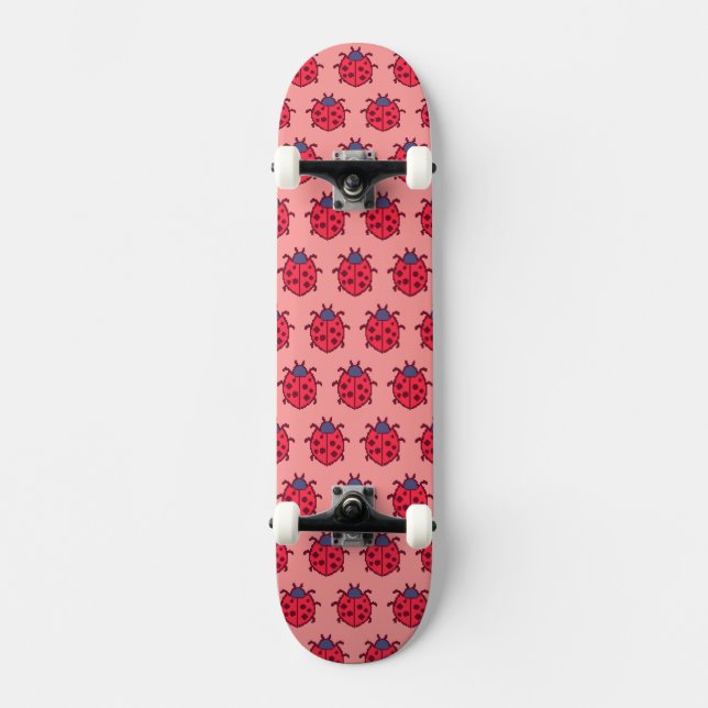 Skateboard Joli coussin jetable représentant une coccinelle p (Recto)