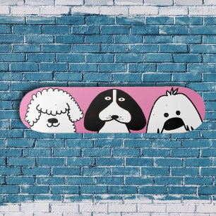 Skateboard Joli Dessin Cartoon Chien Jouant Conception Animau