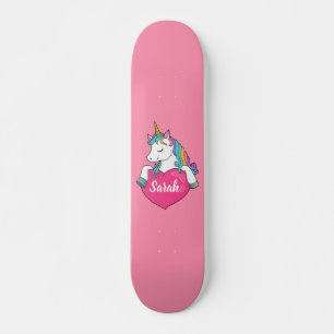 Skateboard Joli Licorne Nom Personnalisé