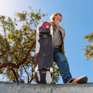 Skateboard Joli loup rouge Anime