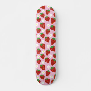 Skateboard Joli motif d'été aux fraises