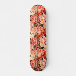 Skateboard Joli Peine rose Vintage motif floral