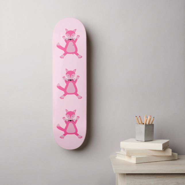 Skateboard Joli rose Baby Girl Fox (Art mural)