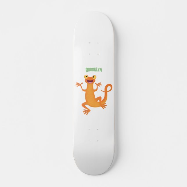 Skateboard Joli triton orangé joyeux (Devant)