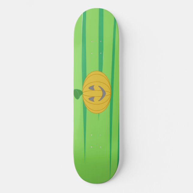Skateboard Jolie Citrouille Orange Récolte Joyeuse (Recto)