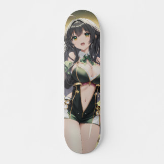 Skateboard Jolie fille Anime souriante