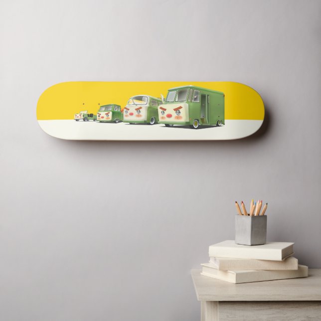 Skateboard Jolie gamme de voitures cartonnées (Art mural (Horz))