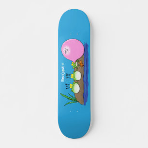 Skateboard Jolie grenouilles drôles bubblegum dessin animé il