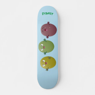 Skateboard Jolie olives joyeux chantant dessin animé