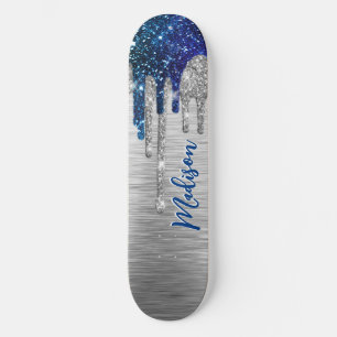 Skateboard Jolie Parties scintillant bleue moderne Drivers mo