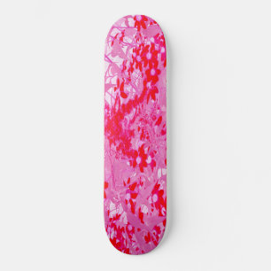 Skateboard Jolies Fleurs Rouges
