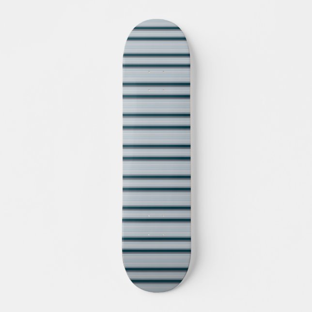 Skateboard Jolies rayures gris bleu  (Devant)