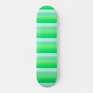 Skateboard Jolies rayures vert aqua