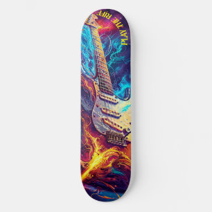 Skateboard Jouer la guitare électrique riff