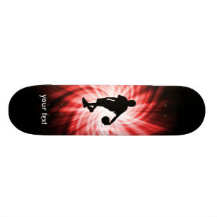 Skateboard Joueur de basket ; Rouge