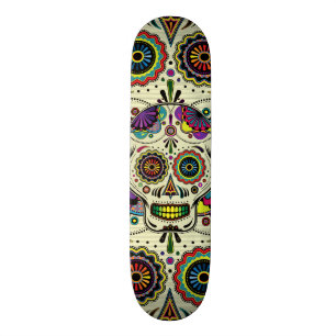 Skateboard Jour d'art crâne de sucre des morts