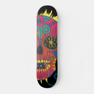 Skateboard Jour de la mort crâne de sucre dessin de tatouage