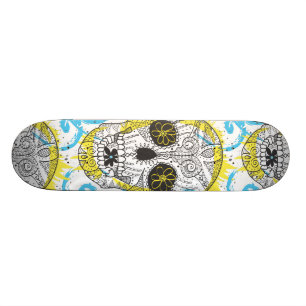 Skateboard Jour de la mort crâne de sucre dessin de tatouage