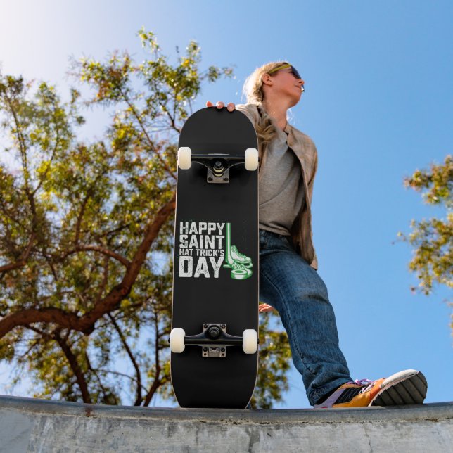 Skateboard Joyeuse Saint Hat Trick Day de hockey sur glace St (Extérieur 1)