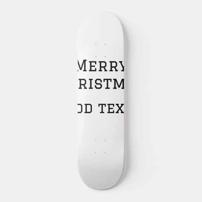 Skateboard Joyeux Noël simple minimum ajouter nom modèle de t (Recto)