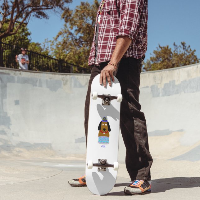 Skateboard Joyeux Pup Birthday Pateboard (Extérieur 2)