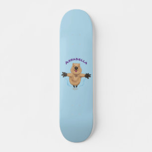 Skateboard Joyeux sauter quokka dessin animé