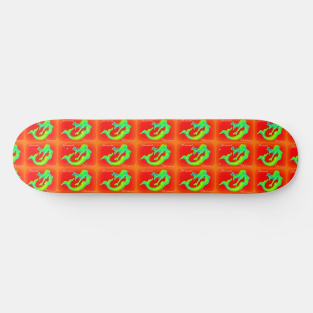 Skateboard joyeux sirène noël Thunder_Cove (Horz)