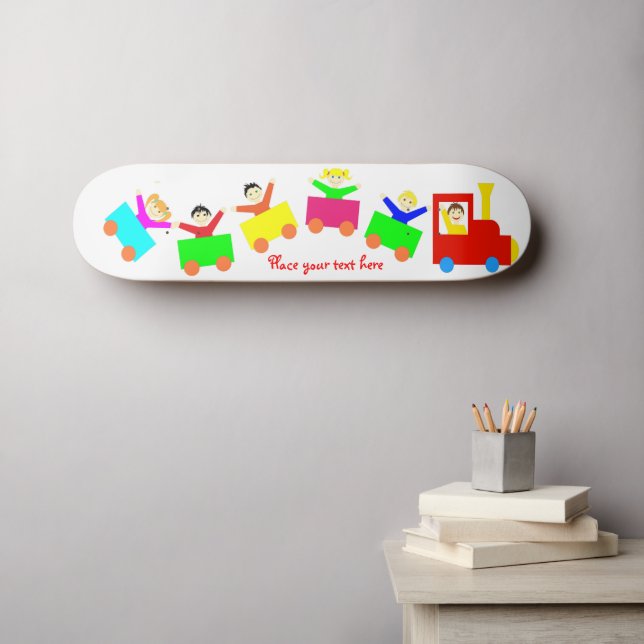 Skateboard Joyeux Train pour enfants (Art mural (Horz))