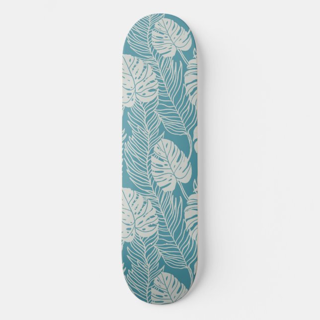 Skateboard Jungle luxe - monstera et palmier (Recto)